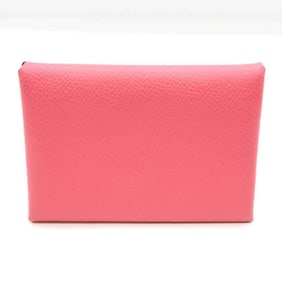 Hermes Hermès Calvi Duo Card Case/Business Holder in Rose Azalee Pink Epsom Leather for Women