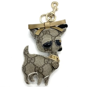 Gucci GG Plus Guccioli Chihuahua Charm Bag Keychain Key Ring 206081 GUCCI