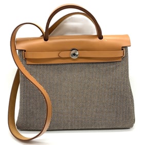 Hermes Hermès Airbag Zip PM Canvas 2-way Leather Z Stamp