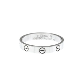 Cartier Mini Love Ring White Gold (18K) Fashion No Stone Band Ring Silver