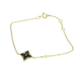 Louis Vuitton Star Blossom BB Bracelet Onyx Q95677 Yellow Gold (18K) Onyx Charm Bracelet Gold