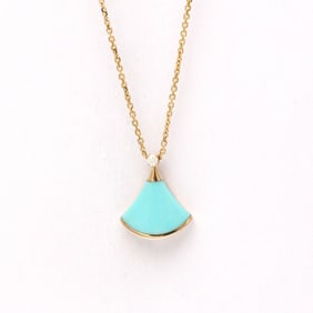 Bvlgari Divas' Dream Necklace Turquoise Pink Gold (18K) Diamond,Turquoise Men,Women Fashion Pendant