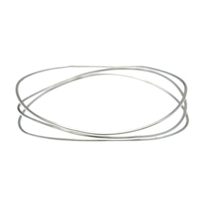 Tiffany Wave 3 Row Bracelet White Gold (18K) No Stone Charm Bracelet Silver