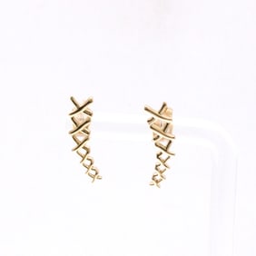 Tiffany Kiss No Stone Pink Gold (18K) Stud Earrings Pink Gold