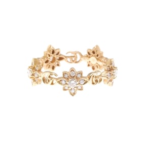 Gucci Flora Diamond Ring Pink Gold (18K) Fashion Diamond Band Ring Pink Gold