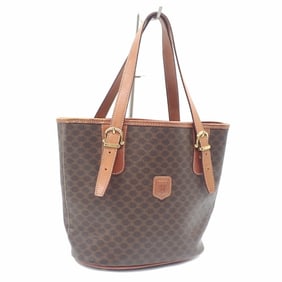 Celine Women's Brown PVC Leather Macadam Handbag