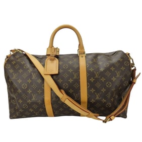 Louis Vuitton Keepall 50 Bandouliere Boston Bag M41416 Monogram Brown Women's LOUIS VUITTON