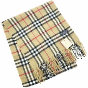 Burberry scarf, beige lambswool, check, Nova check pattern, unisex, for men and women, HWN-15953