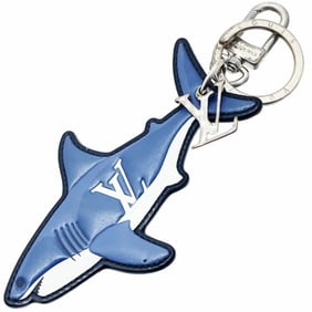 Louis Vuitton Porte-Clés Keychain, LV Shark, Navy Blue and White, MP2978, LOUIS VUITTON Monogram