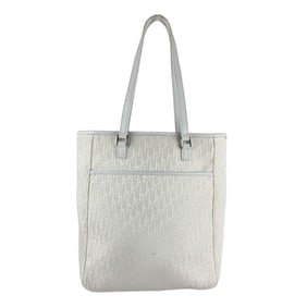 Christian Dior Women's Canvas and Leather Handbag in Ivory (Z7314)