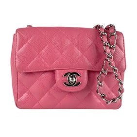 CHANEL Matelasse Shoulder Bag in Caviar Leather, Pink, Women's, Z7388