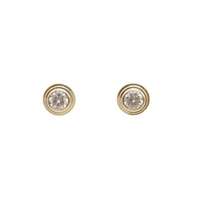 Cartier D'Amour Earrings, XS, 18K Yellow Gold with Diamonds, Women's, and Clear, B8301215