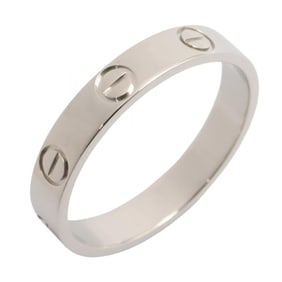 Cartier Mini Love Ring, Pt950 Platinum, Men's and Women's, Silver, B4085100