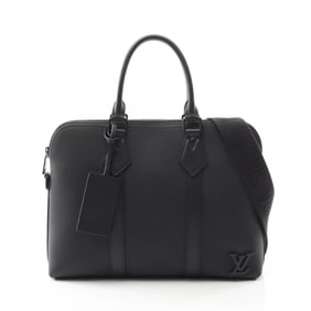 Louis Vuitton Take Off Briefcase Bag in Grained Leather with Aerogram Pattern, Men's, Black, M59159