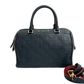 LOUIS VUITTON Speedy Bandouliere 25 Monogram Empreinte 2-way Shoulder Bag in Marine Rouge 23686
