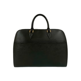 LOUIS VUITTON Sorbonne Epi Leather Handbag/Boston Bag/Business Bag in Noir (28499)