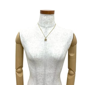 CHANEL Coco Mark Necklace Pendant Choker Gold 223-8