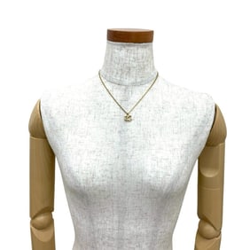 CHANEL Coco Mark Necklace Pendant Choker Gold 223-6