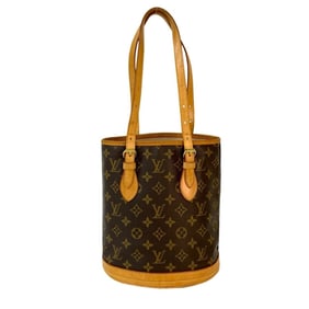 LOUIS VUITTON Monogram Logo Leather Mini Tote Bag, Brown, 59777