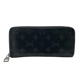 LOUIS VUITTON M62295 Vertical Zippy Wallet Monogram Eclipse Long Black Men's