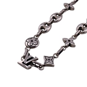 LOUIS VUITTON M03189 Sailor Medium Chain Necklace in Silver for Men