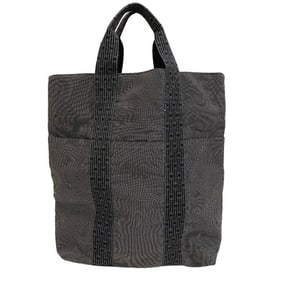 HERMES Air Line Cabas Tote Bag, Black, Unisex