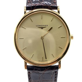 LONGINES Grand Classic L4.620.2 Quartz Analog-Digital Watch, Gold, Men's