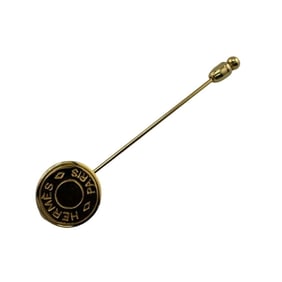 HERMES Serie Pin Brooch Gold Unisex