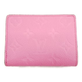LOUIS VUITTON Louis Vuitton Portefeuille Qu Monogram Empreinte Rose Lollipop Bifold Wallet M82514