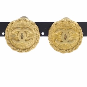 Chanel Coco Mark Earrings for Women, GP Gold, 95P