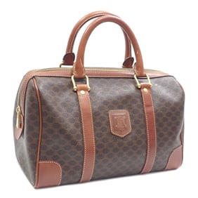 Celine Women's Brown PVC Leather Mini Boston Bag Macadam