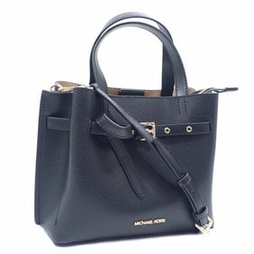 Michael Kors Women's Black Leather Satchel Handbag 35F0GU5S5T