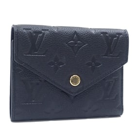 Louis Vuitton Monogram Empreinte Portefeuille Victorine Tri-fold Wallet, Women's, M64060, Initials,