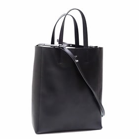Celine Vertical Cabas Small Handbag, Women's, Black Leather, 189813 044756