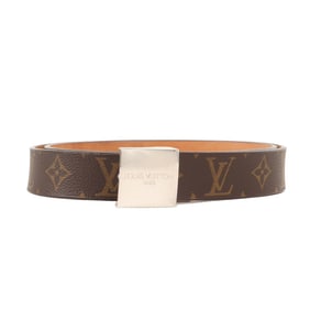 LOUIS VUITTON Louis Vuitton Belt Monogram Santur Carre (M6801) Brown