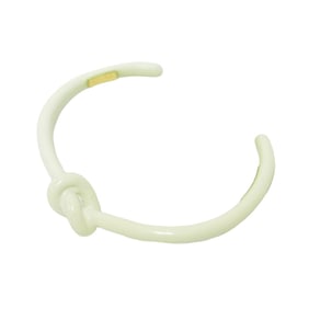 CELINE Coated Knot Bracelet Bangle Phoebe White
