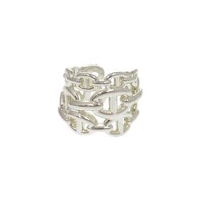 Hermes Chaine d'Ancre Anchaîne GM Size 53 (approximately #12) Silver 925 Ring 0340HERMES
