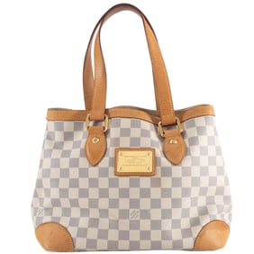 Louis Vuitton Hampstead PM Handbag N51207 Damier Azur Canvas White Women's LOUIS VUITTON