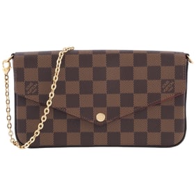 Louis Vuitton Pochette Felicie Shoulder Bag N63032 Damier Ebene Canvas Women's LOUIS VUITTON