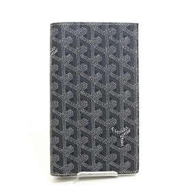 GOYARD Bi-fold Long Wallet Grey Goyardine Canvas F-04661