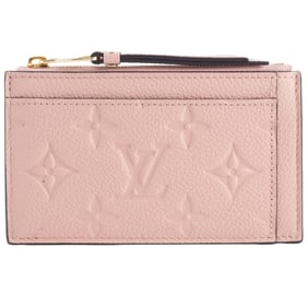 Louis Vuitton Porte Carte Zip Coin Case M67853 Leather Rose Poodle Women's Pink LOUIS VUITTON