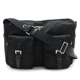 PRADA Prada Triangle Shoulder Bag Nylon Leather NERO Black BT0644
