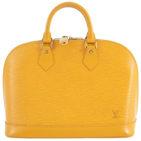 Louis Vuitton Alma PM Handbag M52149 Epi Leather Tassili Yellow Women's LOUIS VUITTON