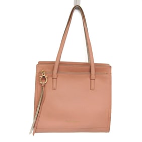 Salvatore Ferragamo Amy GG-21F216 Women's Leather Tote Bag Coral Pink,Gold