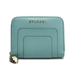 Bvlgari Bulgari Serpenti Forever Round Zip Coin Purse Light Blue