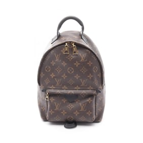 Louis Vuitton Palm Springs Backpack PM Monogram Coated Canvas Leather Women's Brown Black M44871