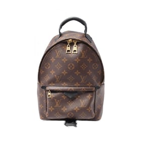 Louis Vuitton Palm Springs PM Backpack Coated Canvas Leather Monogram Women's Brown Black M41560