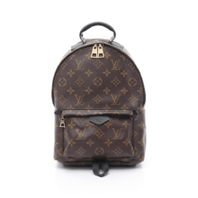 Louis Vuitton Palm Springs Backpack PM Monogram Coated Canvas Leather Women's Brown Black M44871