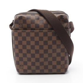 Louis Vuitton Trotter Boule Damier Ebene Shoulder Bag Coated Canvas Leather Men's Women's Brown