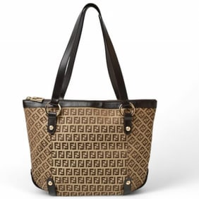 Fendi Zucca Tote Bag, Brown